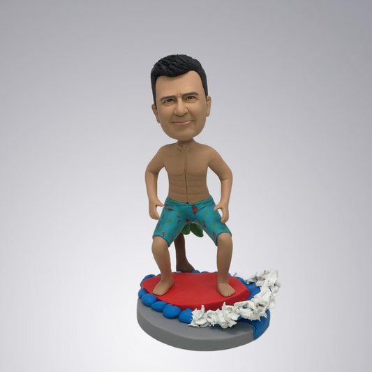 Fully Customized Single 1person Bobblehead Gift For Him- Surfing