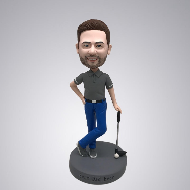 Fully Customized Single 1person Bobblehead Gift For Him- Golf Player