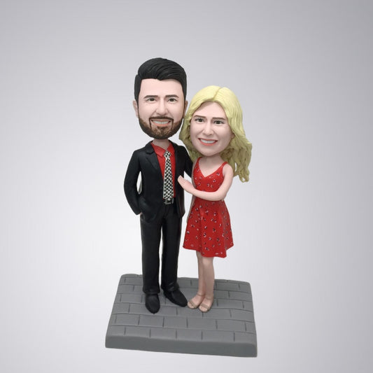 Custom Happy Couple Got Engaged Bobblehead