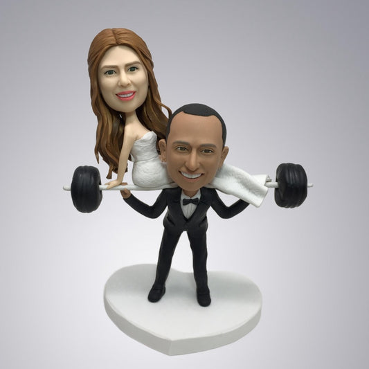 Fun Collectible Item Bobblehead For Your Girl - Carrying Bride Over Your Shoulder