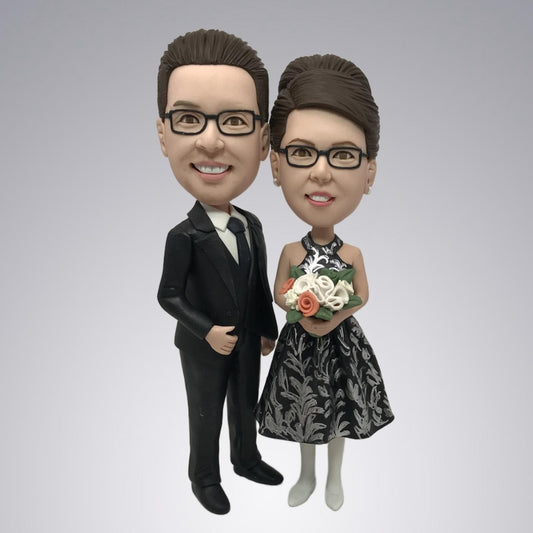 Custom Engagement Bobbleheads – Unique Gift for Newly Engaged Couples