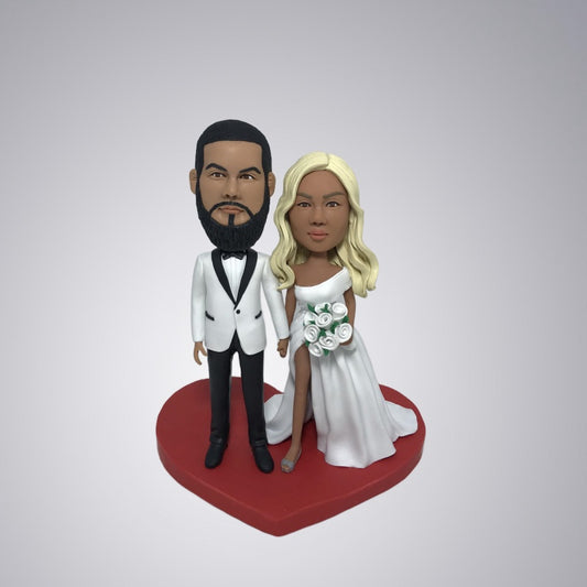 Custom Personalized Bobblehead Collectible For Wedding - Bride and Groom