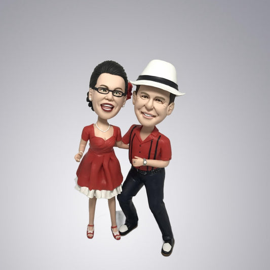 Custom Dancing Couple Bobbleheads – Unique Gift for Wife And Husband