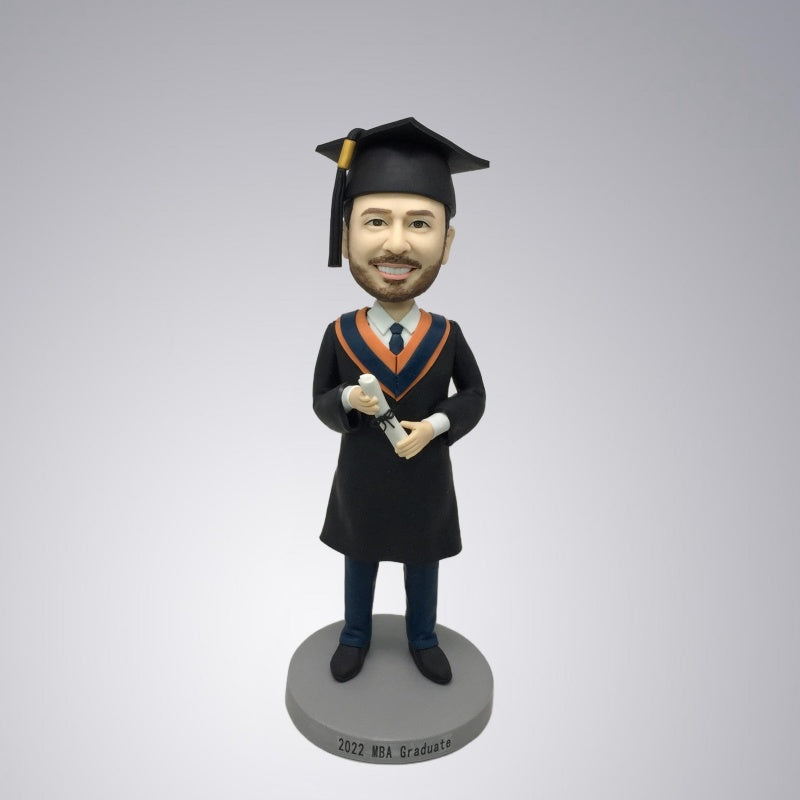 Fully Custom Bobblehead collectible figurine Doll MBA Graduate Gift