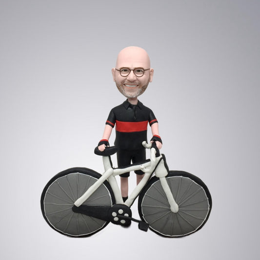 Fully Customized Single 1person Bobblehead Gift For Him- Bicycle Rider