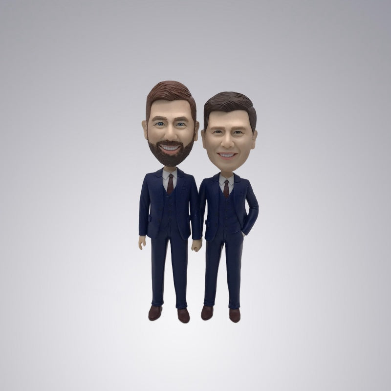 Custom Male Couple Bobbleheads – Unique Personalized Gift for Him & Him