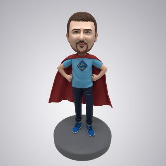 Fully Customized Single 1person Male Bobblehead Super Dad Gift For Him